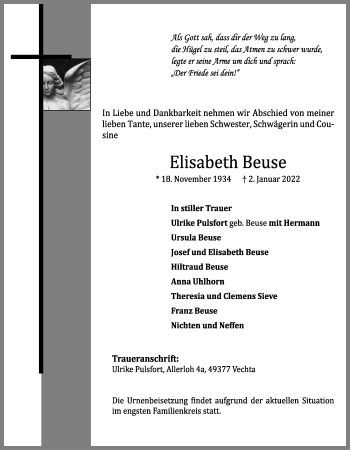 Anzeige von Elisabeth Beuse von OM-Medien