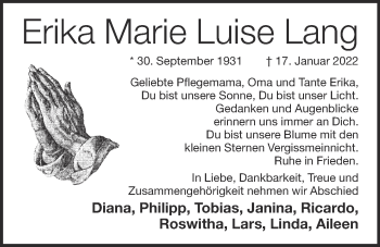 Anzeige von Erika Lang von OM-Medien