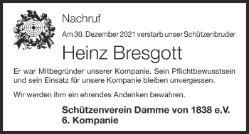 Anzeige von Heinz Bresgott von OM-Medien