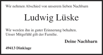 Anzeige von Ludwig Lüske von OM-Medien