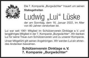 Anzeige von Ludwig Lüske von OM-Medien