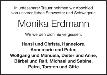 Anzeige von Monika Erdmann von OM-Medien