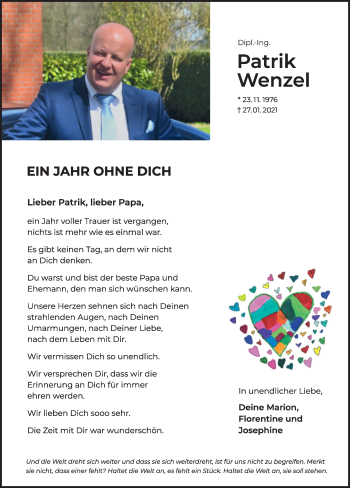 Anzeige von Patrik Wenzel von OM-Medien
