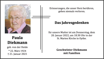 Anzeige von Paul Diekmann von OM-Medien