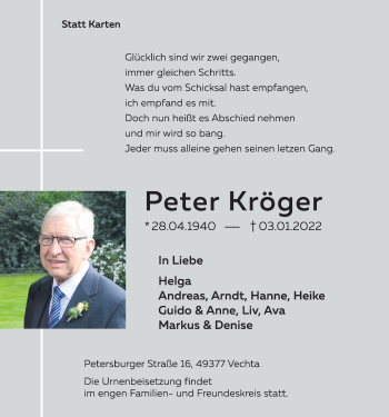 Anzeige von Peter Kröger von OM-Medien