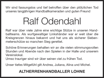 Anzeige von Ralf Odendahl von OM-Medien