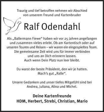 Anzeige von Ralf Odendahl von OM-Medien