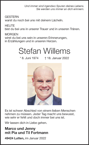 Anzeige von Stefan Willems von OM-Medien