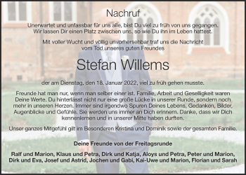 Anzeige von Stefan Willems von OM-Medien