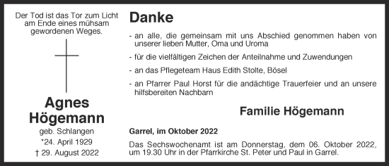 Anzeige von Agnes Högemann von OM-Medien
