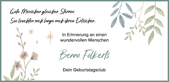 Anzeige von Benno Folkerts von OM-Medien