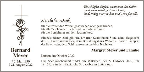 Anzeige von Bernard Meyer von OM-Medien