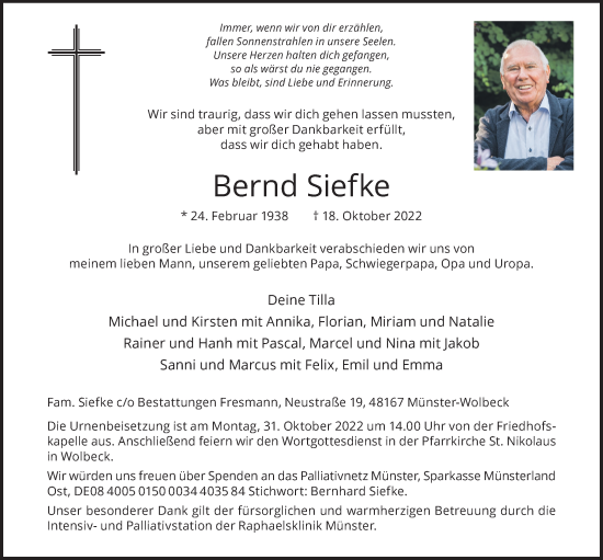 Anzeige von Bernd Siefke von OM-Medien