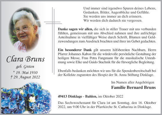 Anzeige von Clara Bruns von OM-Medien