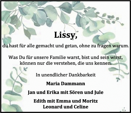 Anzeige von Elisabeth Kohl von OM-Medien