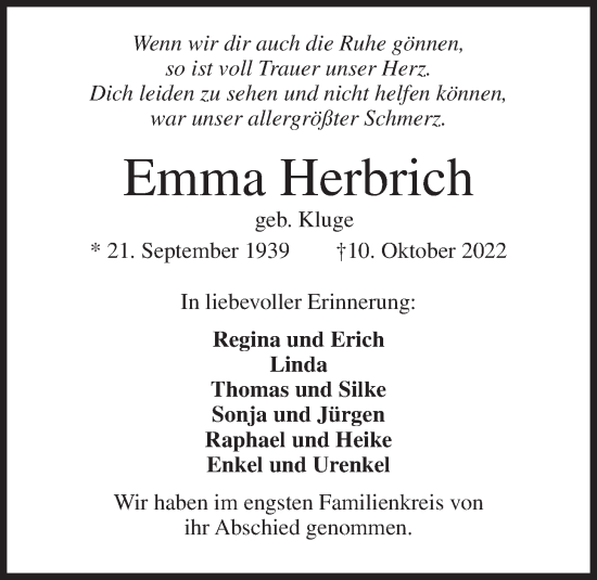 Anzeige von Emma Herbrich von OM-Medien