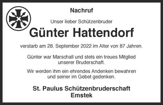 Anzeige von Günter Hattendorf von OM-Medien