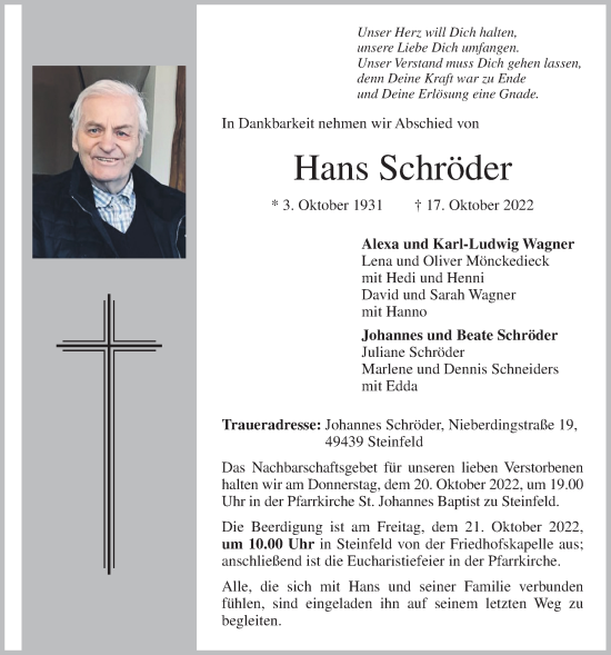 Anzeige von Hans Schröder von OM-Medien