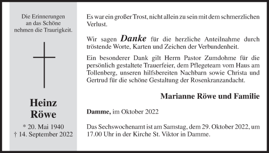 Anzeige von Heinz Röwe von OM-Medien