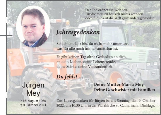 Anzeige von Jürgen Mey von OM-Medien