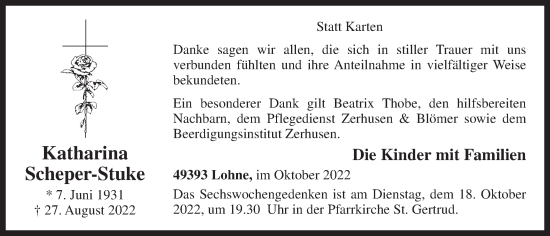 Anzeige von Katharina Scheper-Stuke von OM-Medien