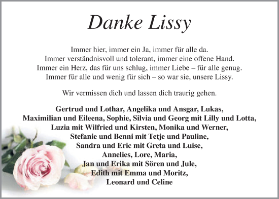 Anzeige von Elisabeth Kohl von OM-Medien