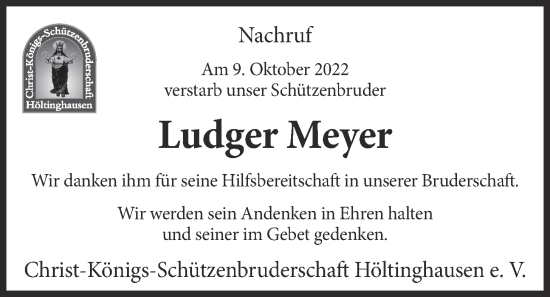 Anzeige von Ludger Meyer von OM-Medien