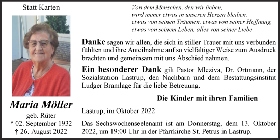 Anzeige von Maria Möller von OM-Medien