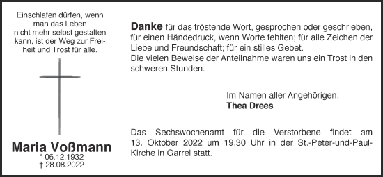 Anzeige von Maria Voßmann von OM-Medien