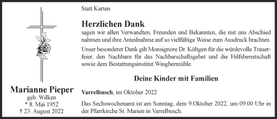Anzeige von Marianne Pieper von OM-Medien