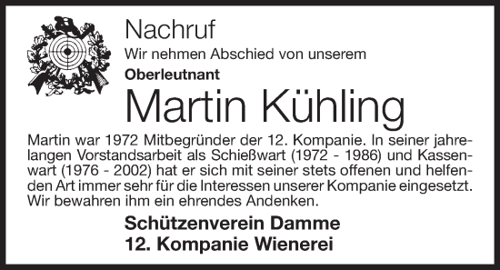 Anzeige von Martin Kühling von OM-Medien