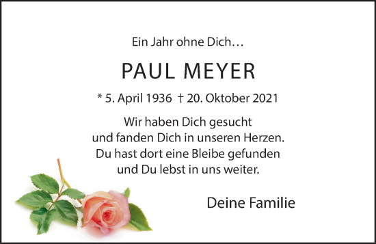Anzeige von Paul Meyer von OM-Medien