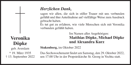 Anzeige von Veronika Döpke von OM-Medien