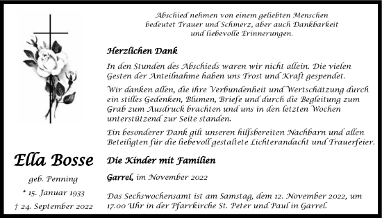 Anzeige von Ella Bosse von OM-Medien