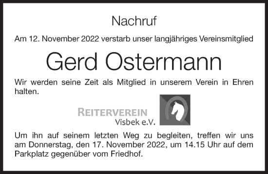 Anzeige von Gerd Ostermann von OM-Medien