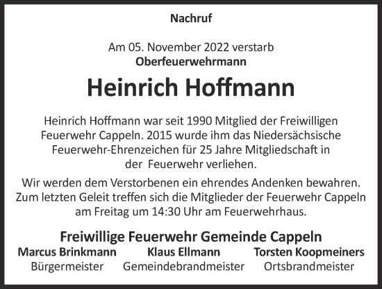 Anzeige von Heinrich Hoffmann von OM-Medien