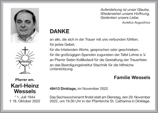 Anzeige von Karl-Heinz Wessels von OM-Medien