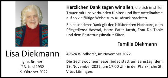 Anzeige von Lisa Diekmann von OM-Medien