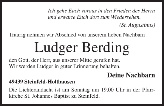 Anzeige von Ludger Berding von OM-Medien