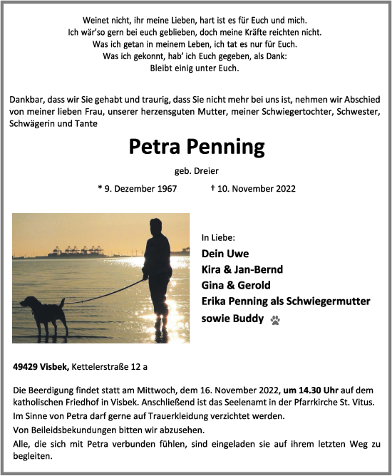 Anzeige von Petra Penning von OM-Medien