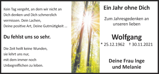 Anzeige von Wolfgang  von OM-Medien