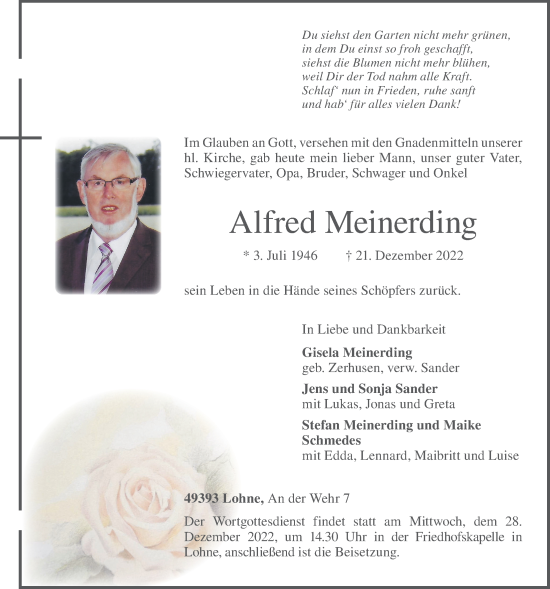 Anzeige von Alfred Meinerding von OM-Medien