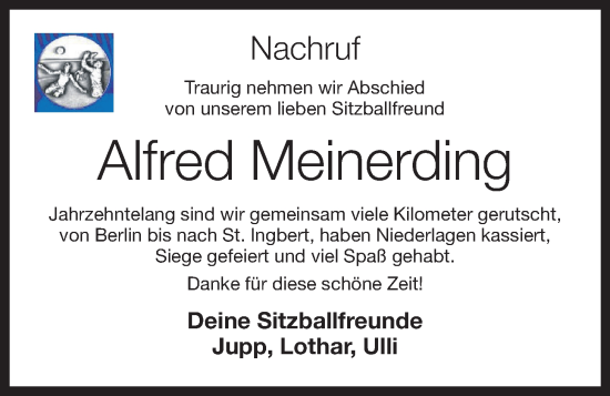 Anzeige von Alfred Meinerding von OM-Medien