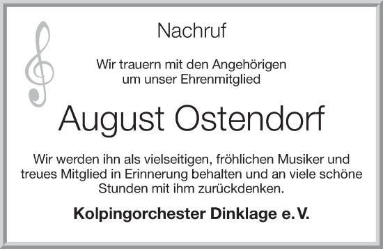Anzeige von August Ostendorf von OM-Medien
