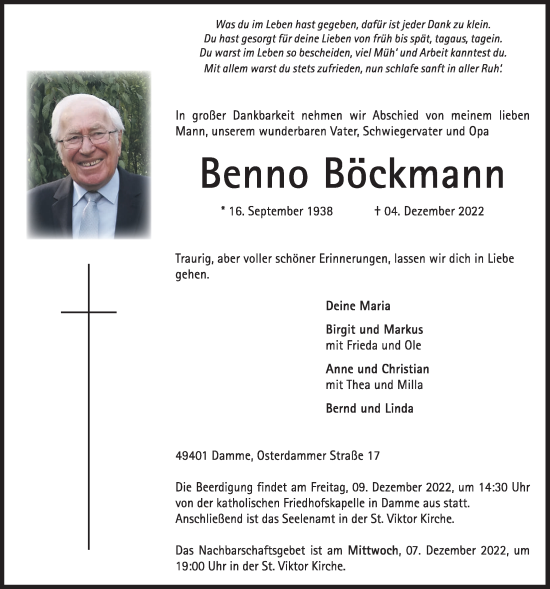 Anzeige von Benno Böckmann von OM-Medien