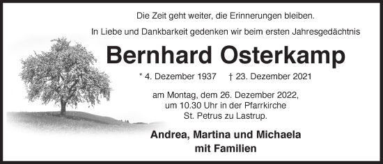 Anzeige von Bernhard Osterkamp von OM-Medien