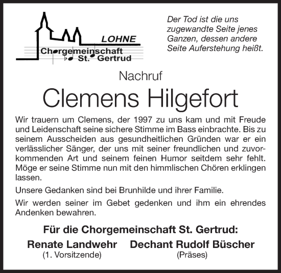 Anzeige von Clemens Hilgefort von OM-Medien