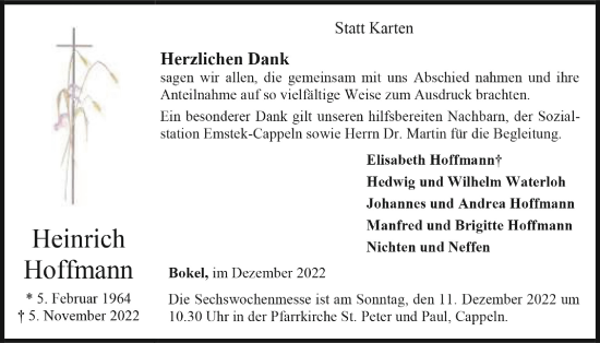 Anzeige von Heinrich Hoffmann von OM-Medien