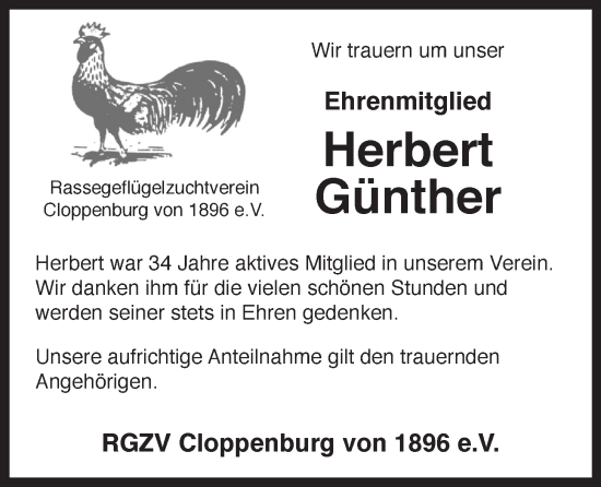 Anzeige von Herbert Günther von OM-Medien