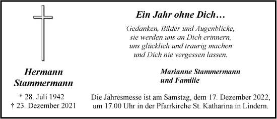 Anzeige von Hermann Stammermann von OM-Medien